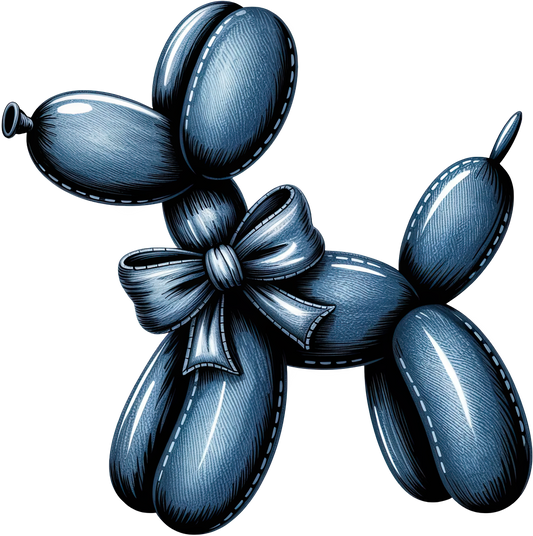 DTF Transfer – Denim Balloon Dog Multi Sizes (BA-DG002)