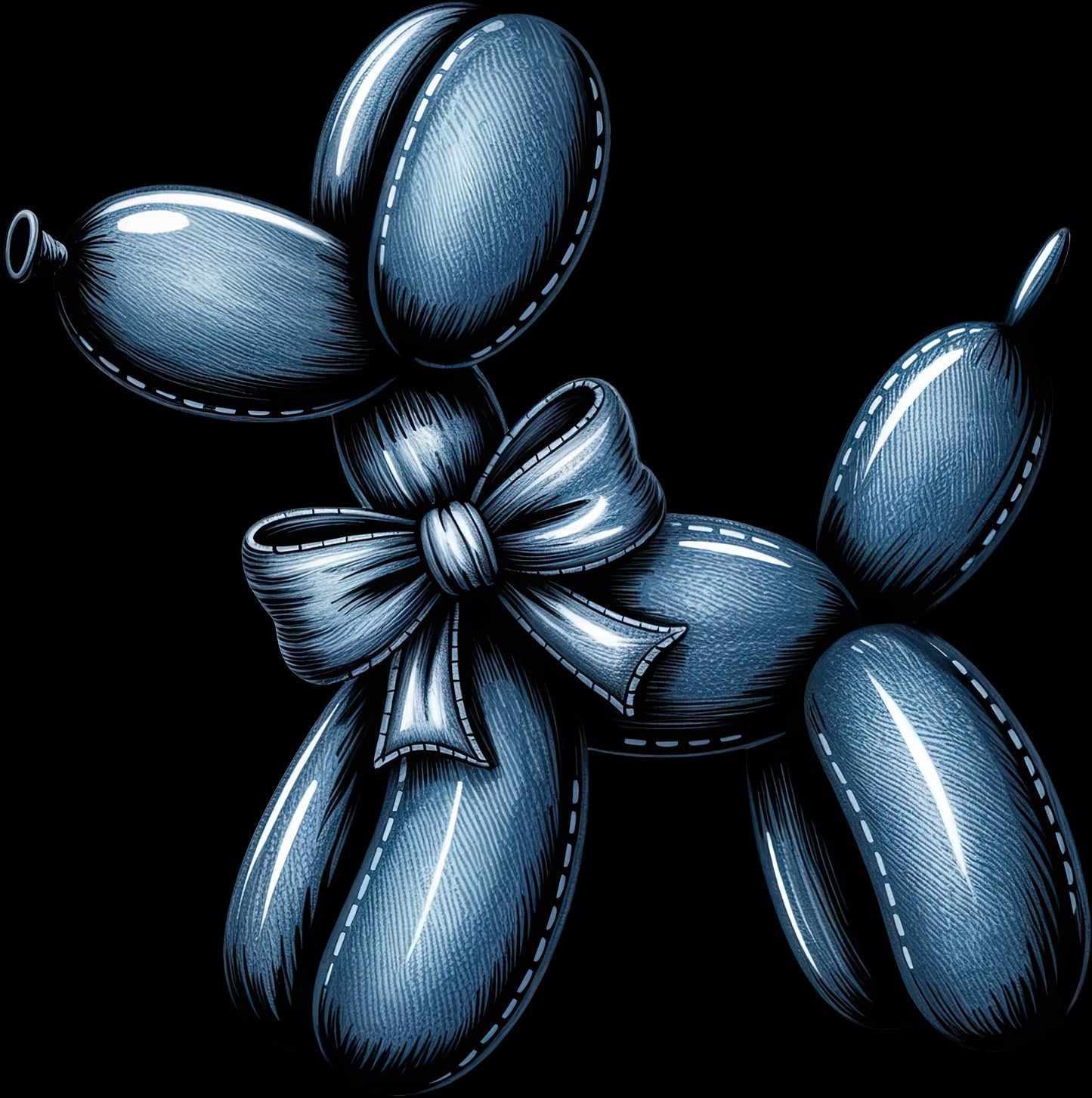 DTF Transfer – Denim Balloon Dog Multi Sizes (BA-DG002)