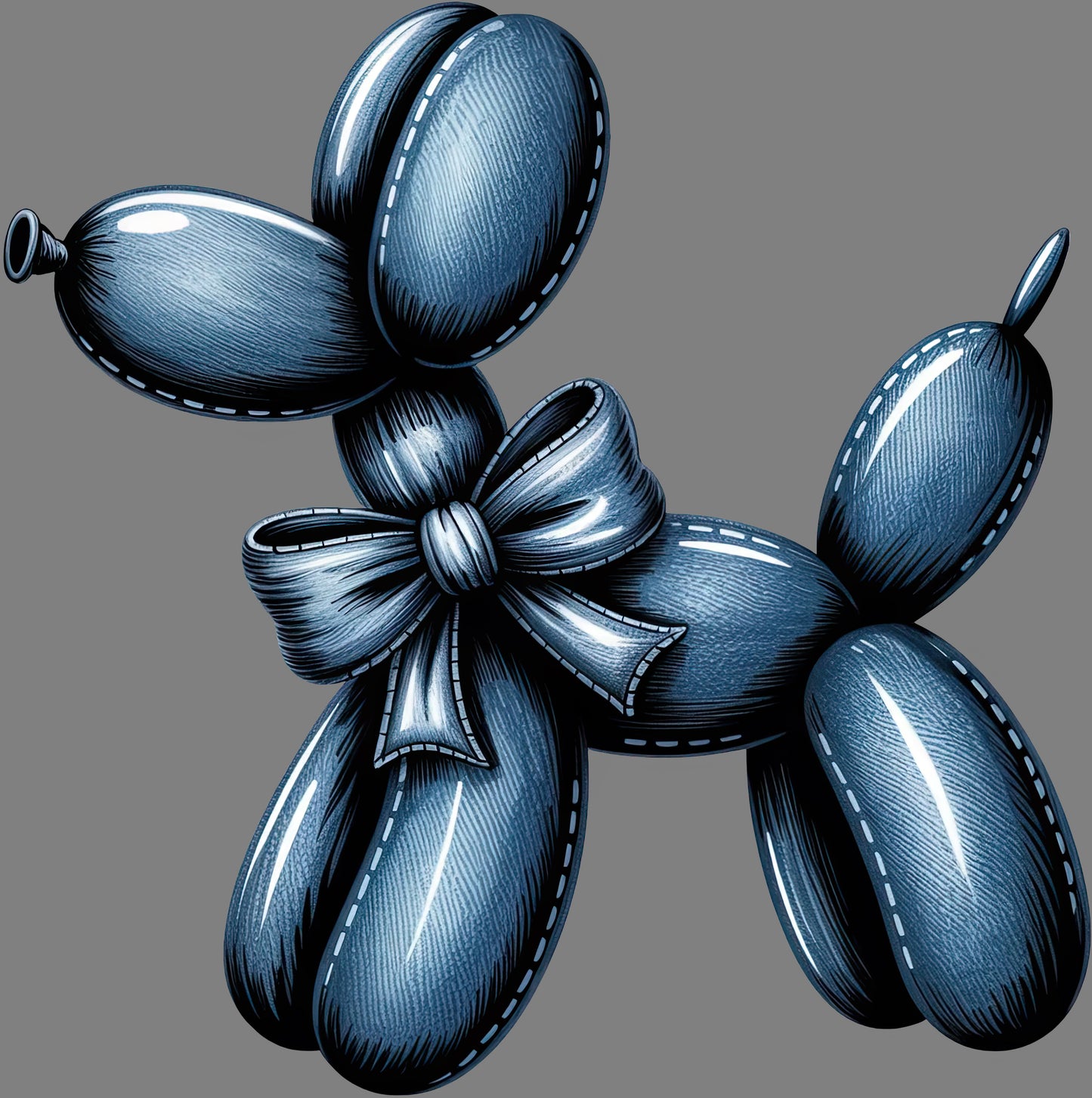 DTF Transfer – Denim Balloon Dog Multi Sizes (BA-DG002)