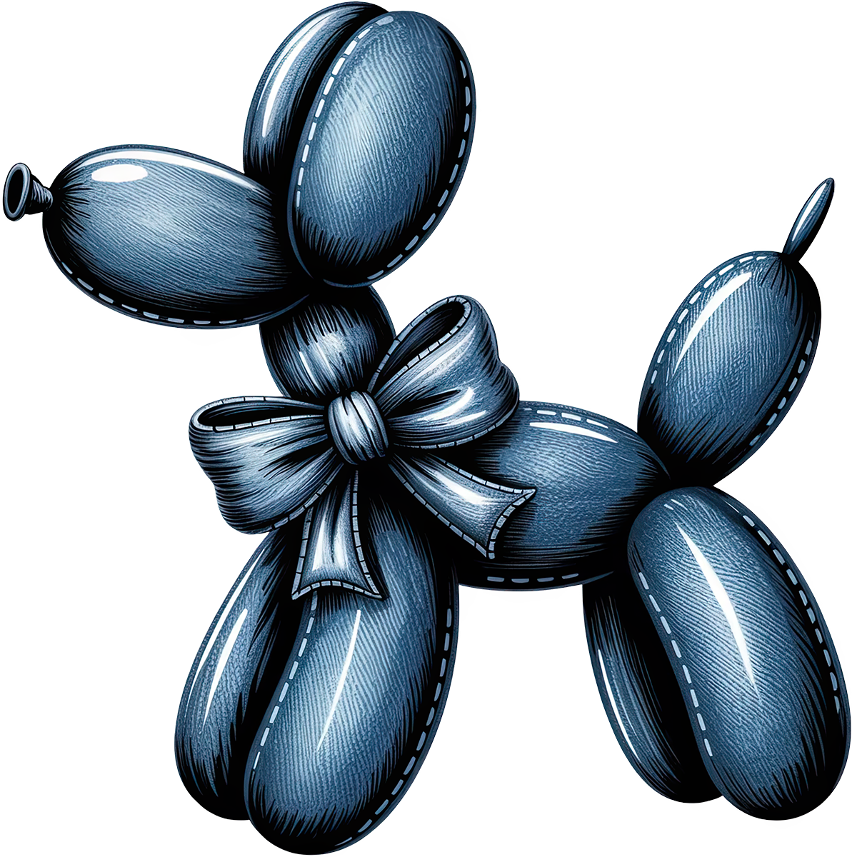 DTF Transfer – Denim Balloon Dog Multi Sizes (BA-DG002)