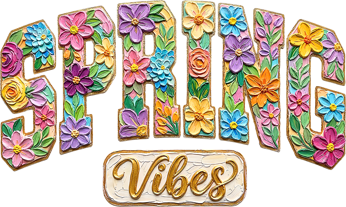 DTF Transfer – JP Spring Vibes Multi Sizes