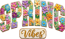 Load image into Gallery viewer, DTF Transfer – JP Spring Vibes Multi Sizes
