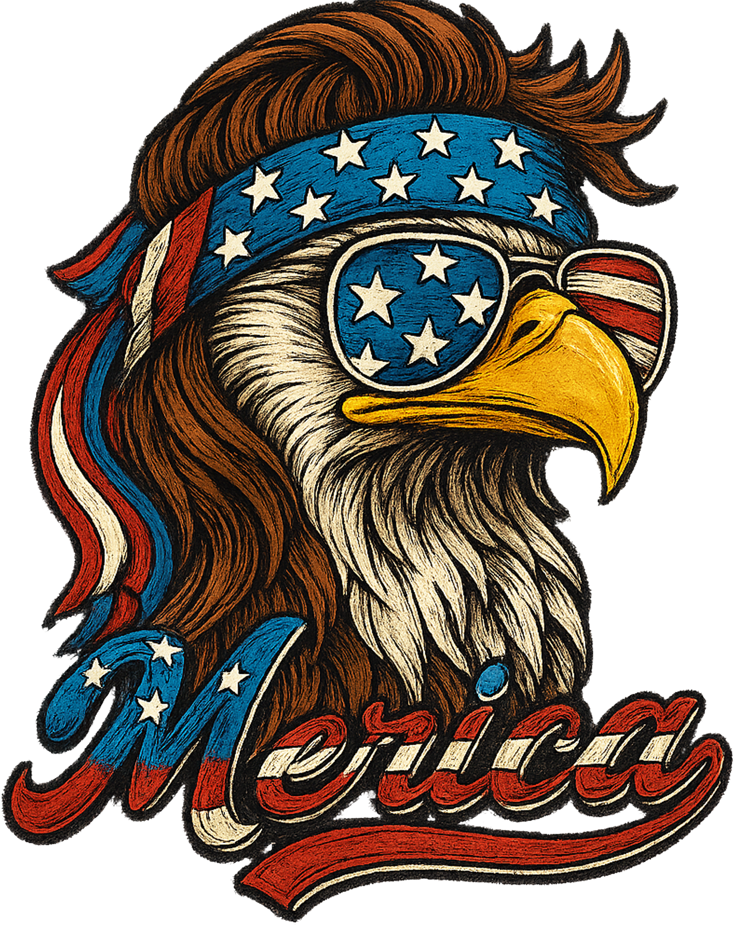DTF Transfer – Merica Eagle Multi Sizes (PA-EA002)