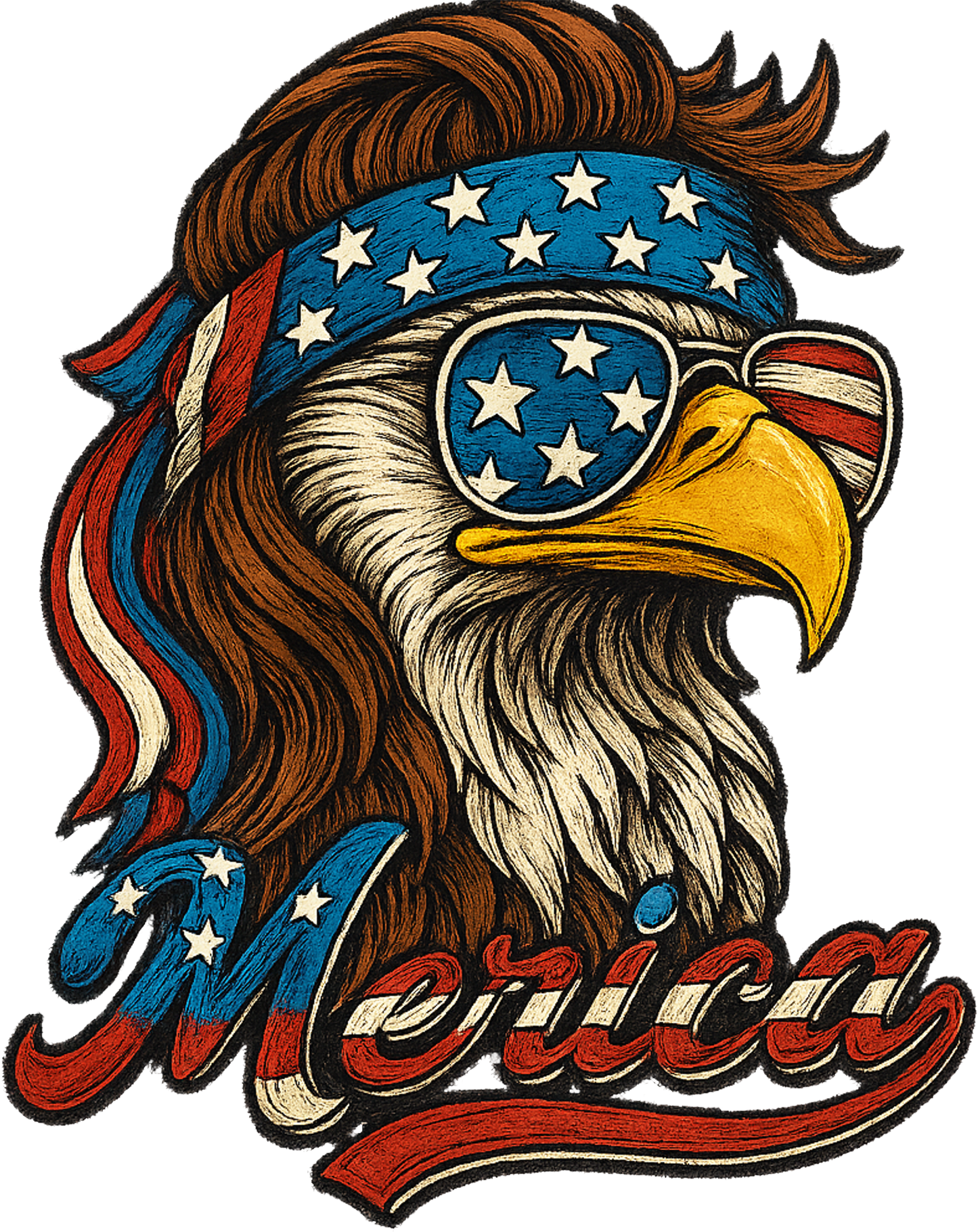 DTF Transfer – Merica Eagle Multi Sizes (PA-EA002)