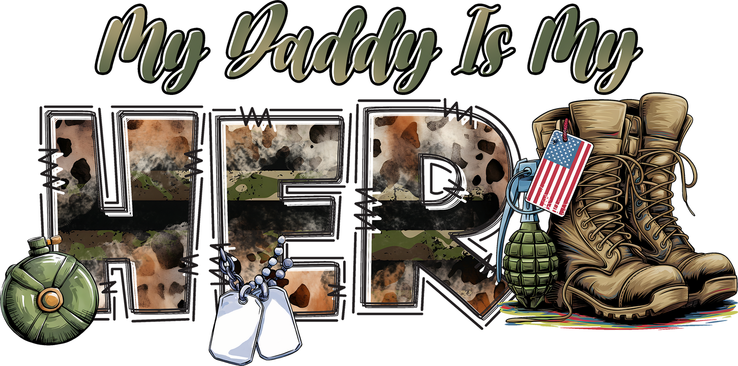 DTF Transfer – Hero Daddy Mil Multi Sizes (ML-DD001)