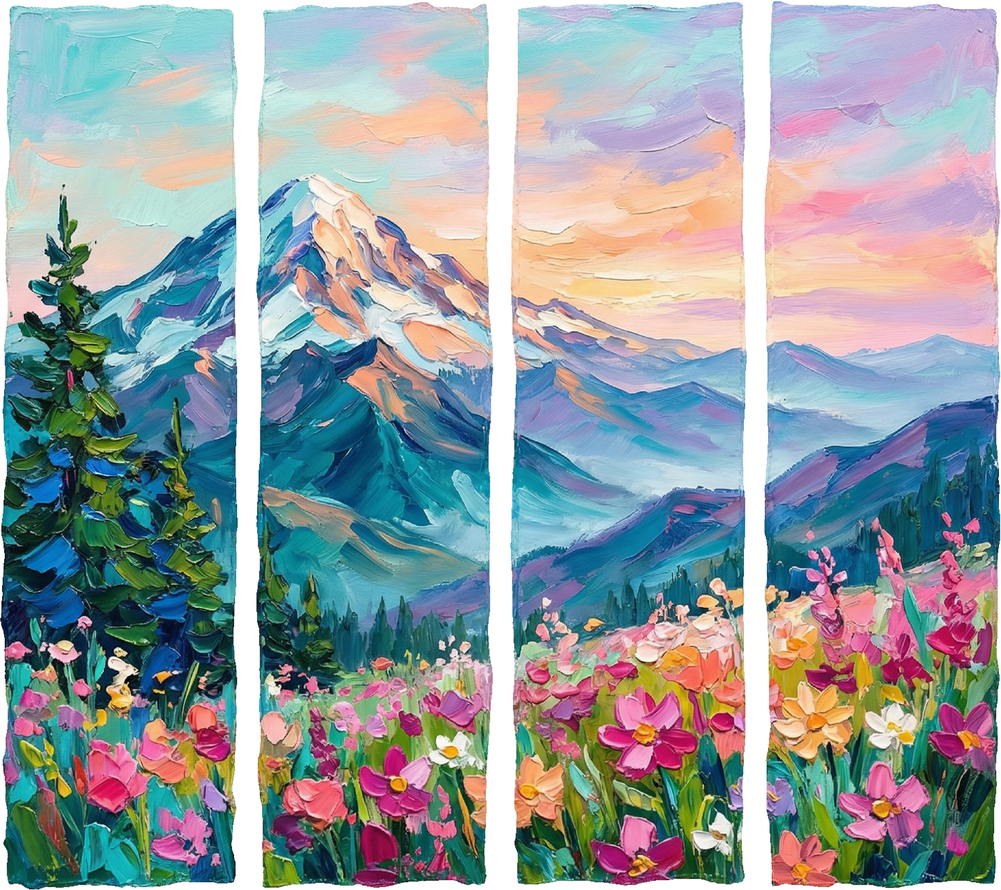 DTF Transfer – Mountain Paint Multi Sizes (MT-SC001)