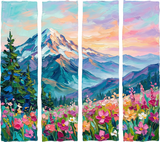 DTF Transfer – Mountain Paint Multi Sizes (MT-SC001)