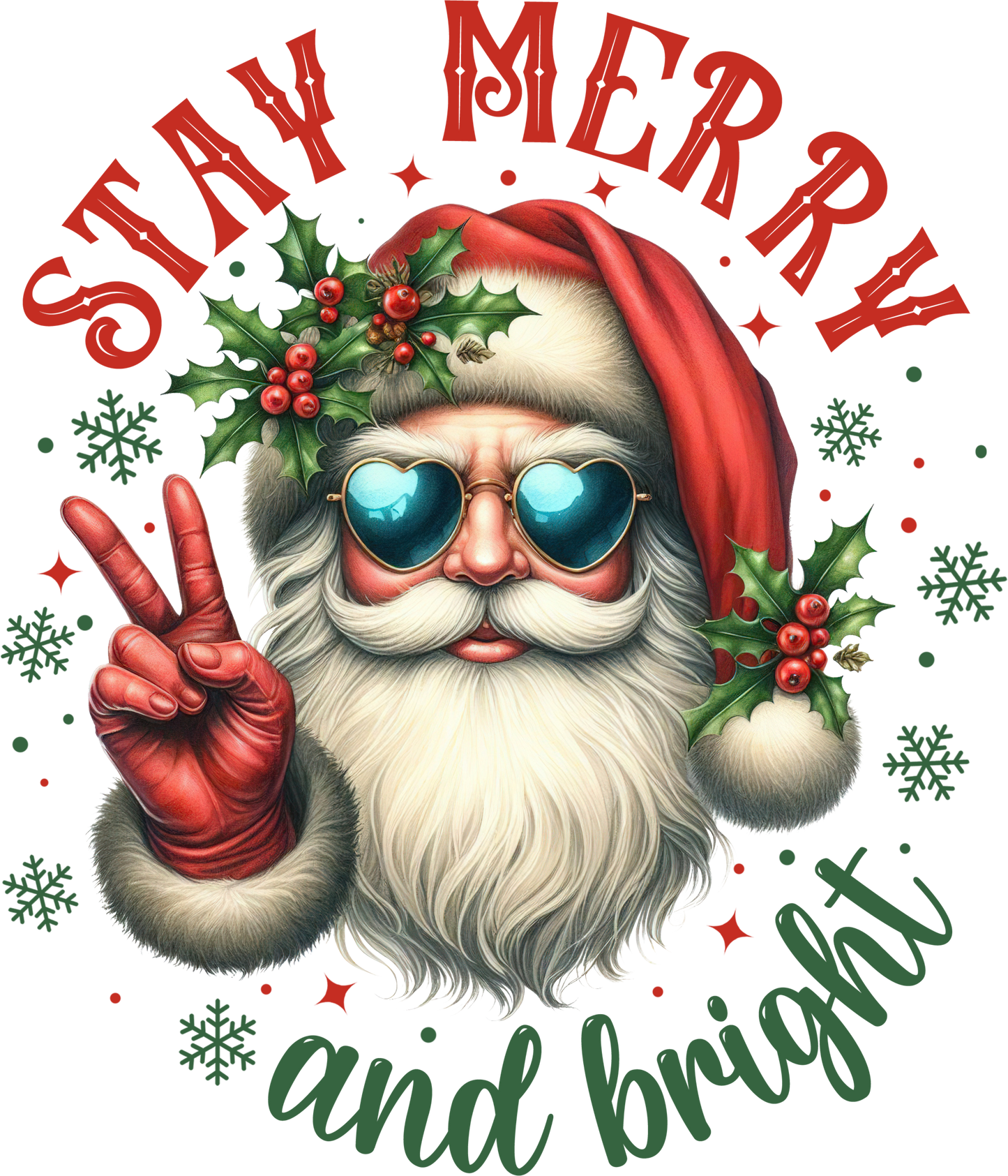 DTF Transfer – 11" Stay Merry and Bright