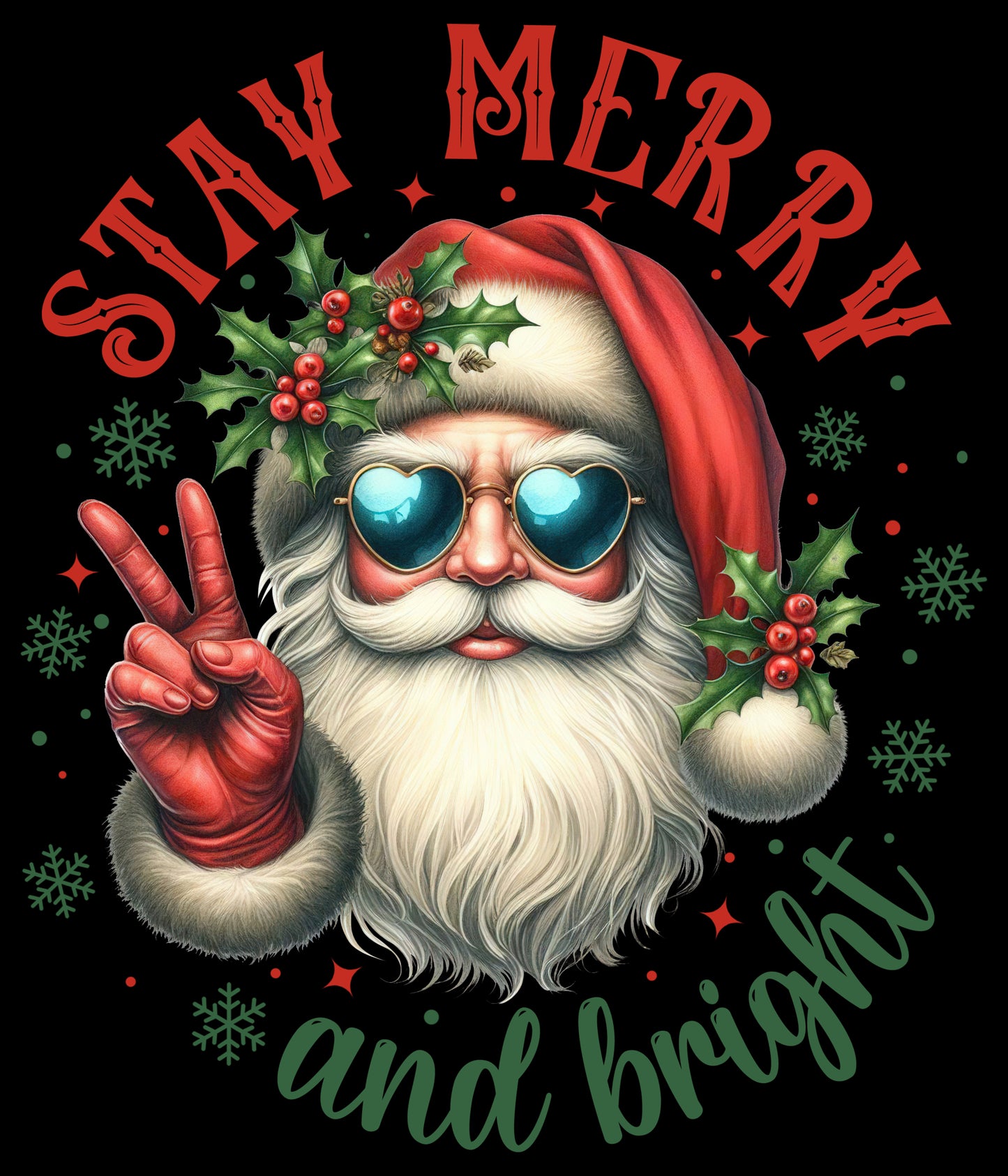 DTF Transfer – 11" Stay Merry and Bright
