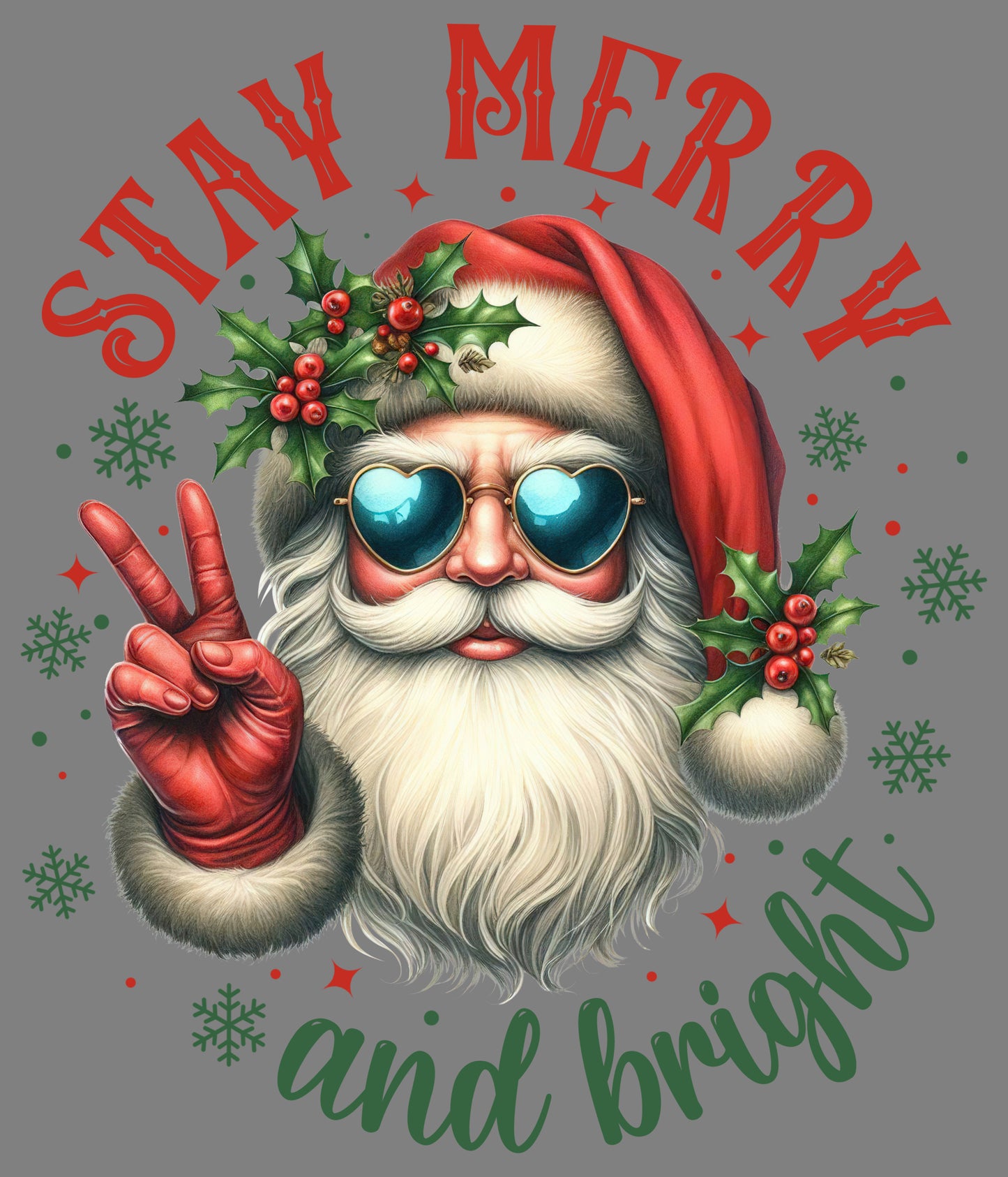 DTF Transfer – 11" Stay Merry and Bright