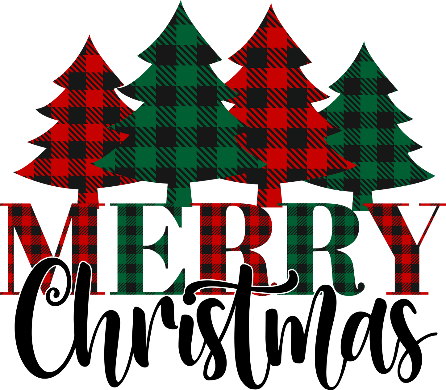 DTF Transfer – 11" Merry Christmas