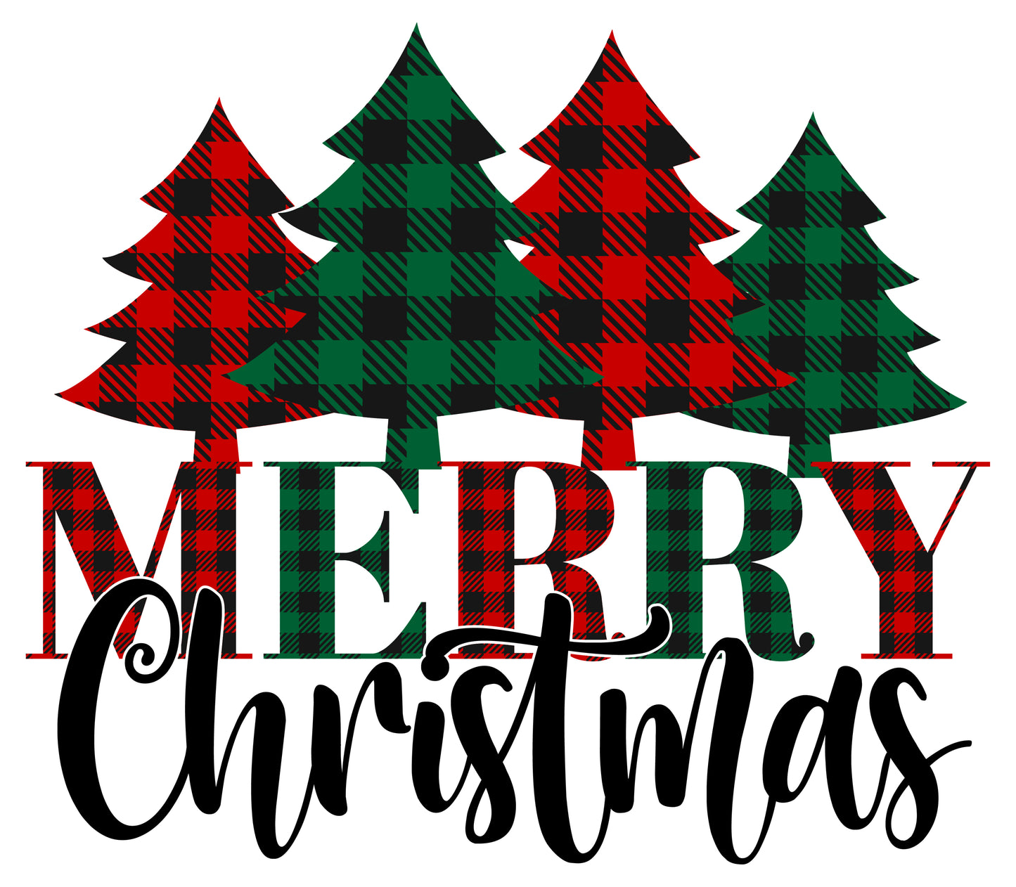 DTF Transfer – 11" Merry Christmas