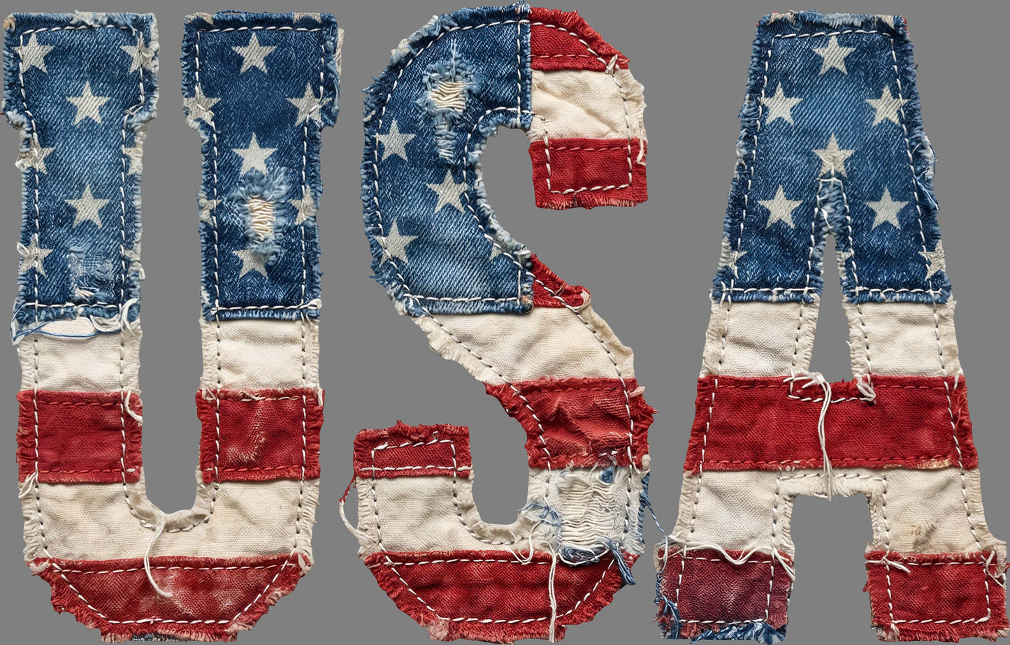 DTF Transfer – USA Patchwork Multi Sizes (PA-UA002)