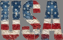 Load image into Gallery viewer, DTF Transfer – USA Patchwork Multi Sizes (PA-UA002)
