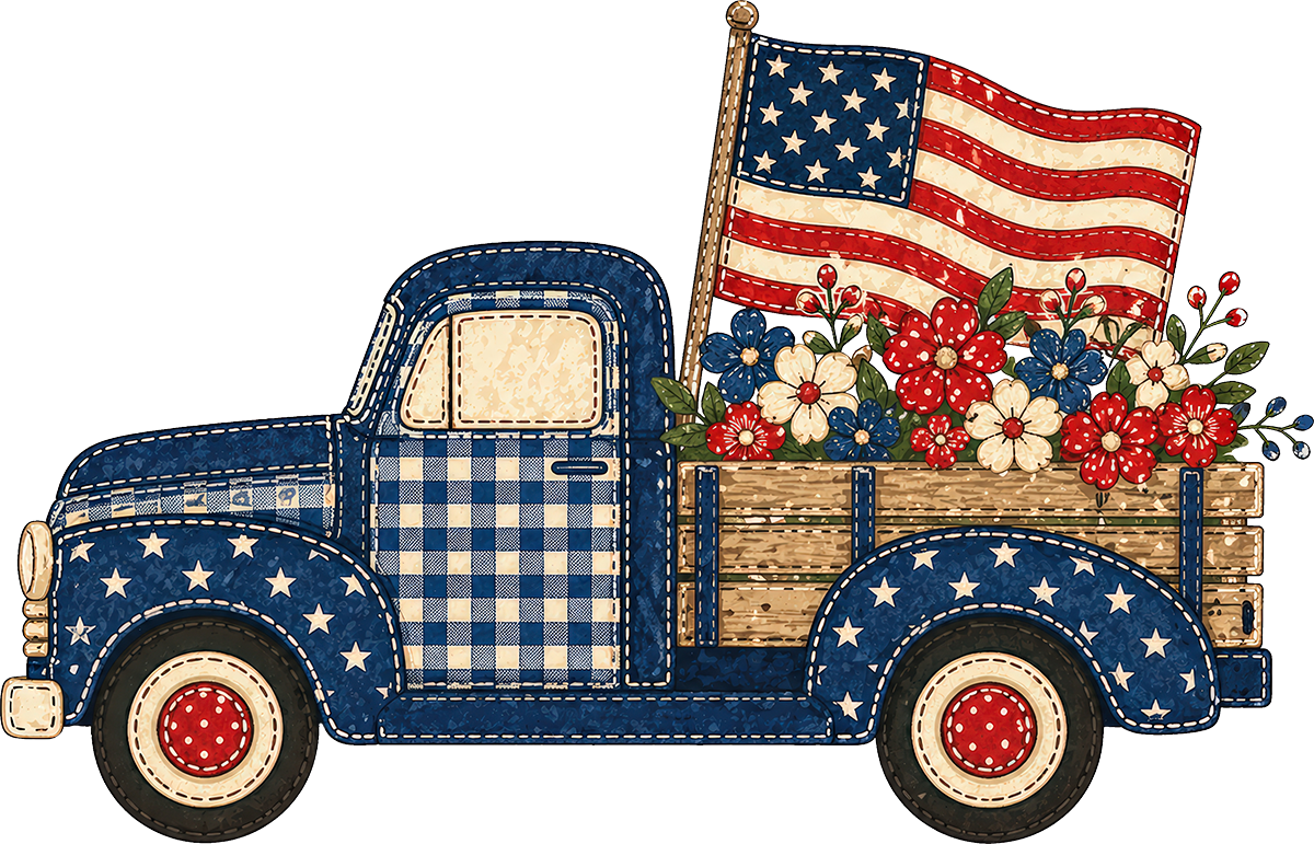 DTF Transfer – USA Truck Multi Sizes (PA-TK001)