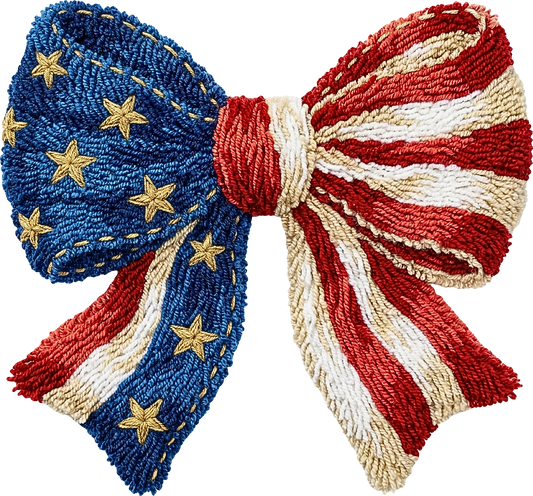 DTF Transfer - Flag Bow Multi Sizes (PA-BW001)