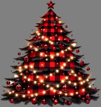 Load image into Gallery viewer, DTF Transfer – Plaid Tree Multi Sizes
