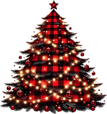 DTF Transfer – Plaid Tree Multi Sizes