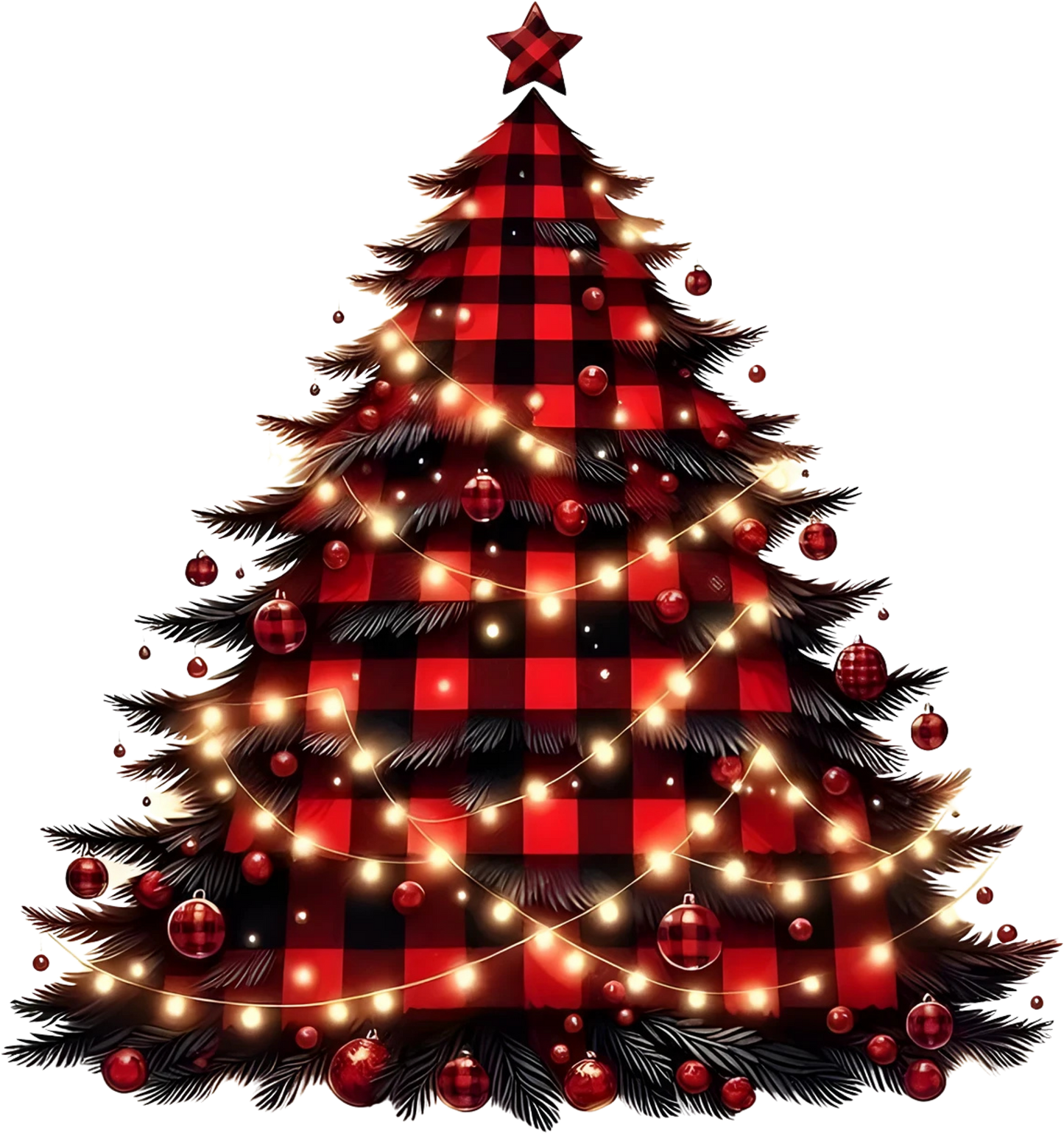 DTF Transfer – Plaid Tree Multi Sizes