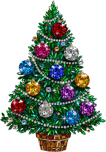 DTF Transfer – Rhinestone Tree Multi Sizes