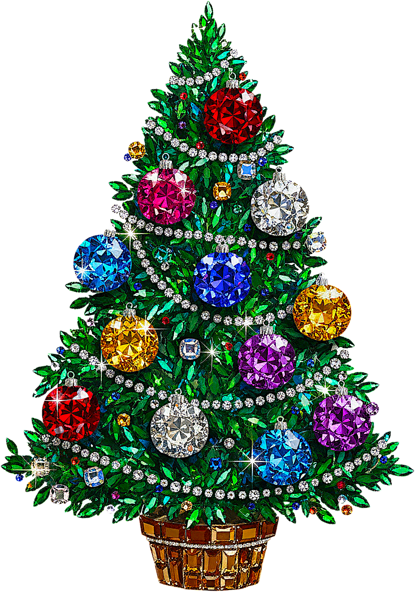 DTF Transfer – Rhinestone Tree Multi Sizes