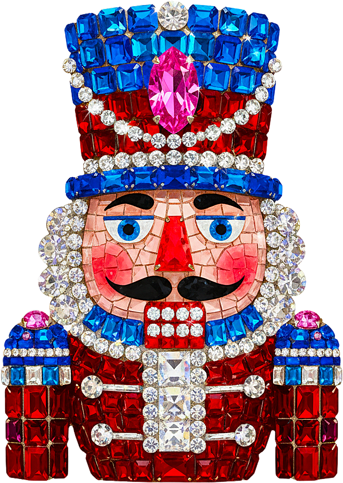 DTF Transfer – Rhinestone Nutcracker Multi Sizes