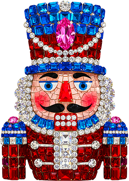 DTF Transfer – Rhinestone Nutcracker Multi Sizes