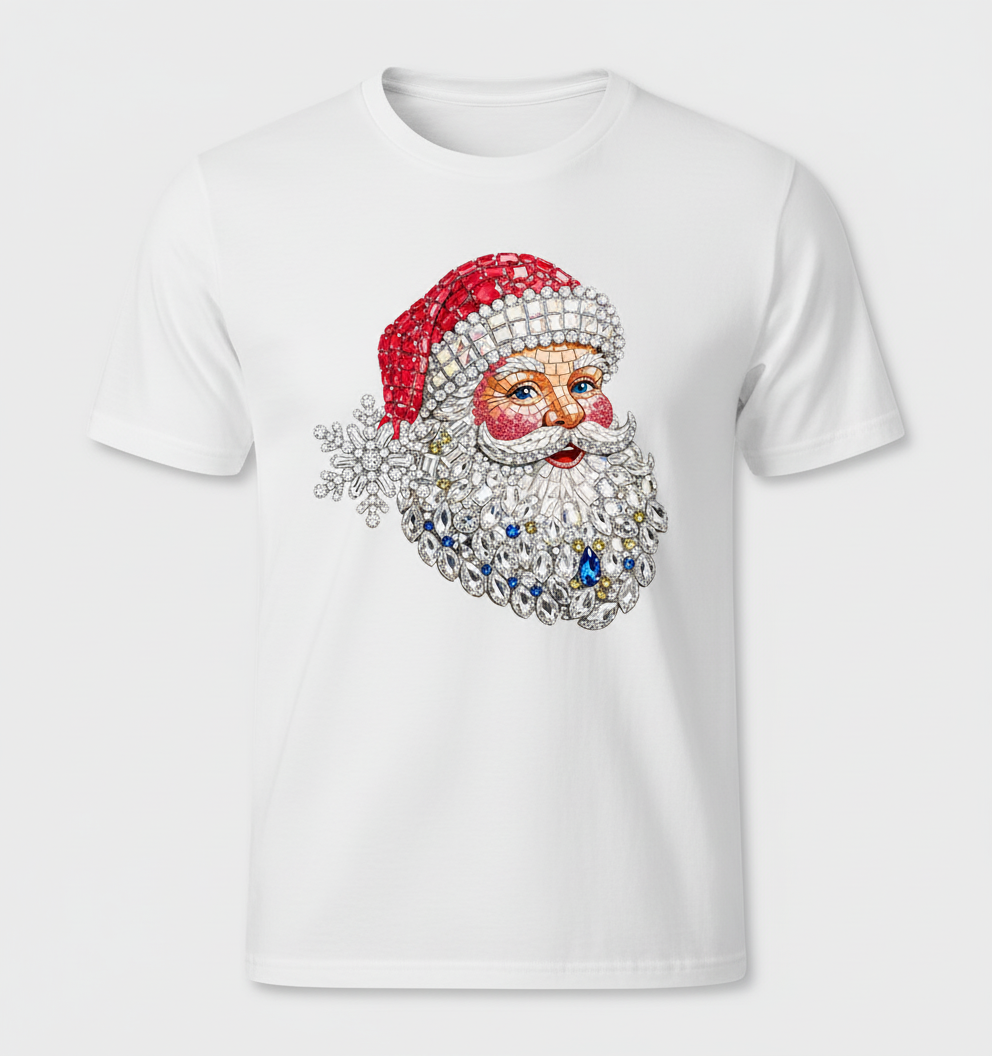 DTF Transfer – Rhinestone Santa Multi Sizes