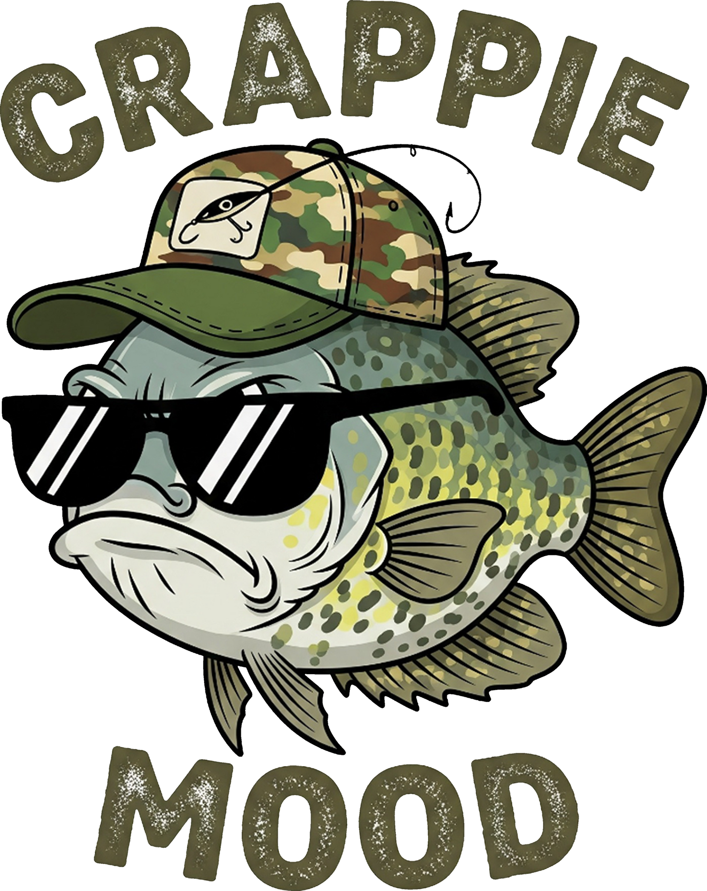 DTF Transfer – Crappie Mood Fish Multi Sizes (FI-SC009)