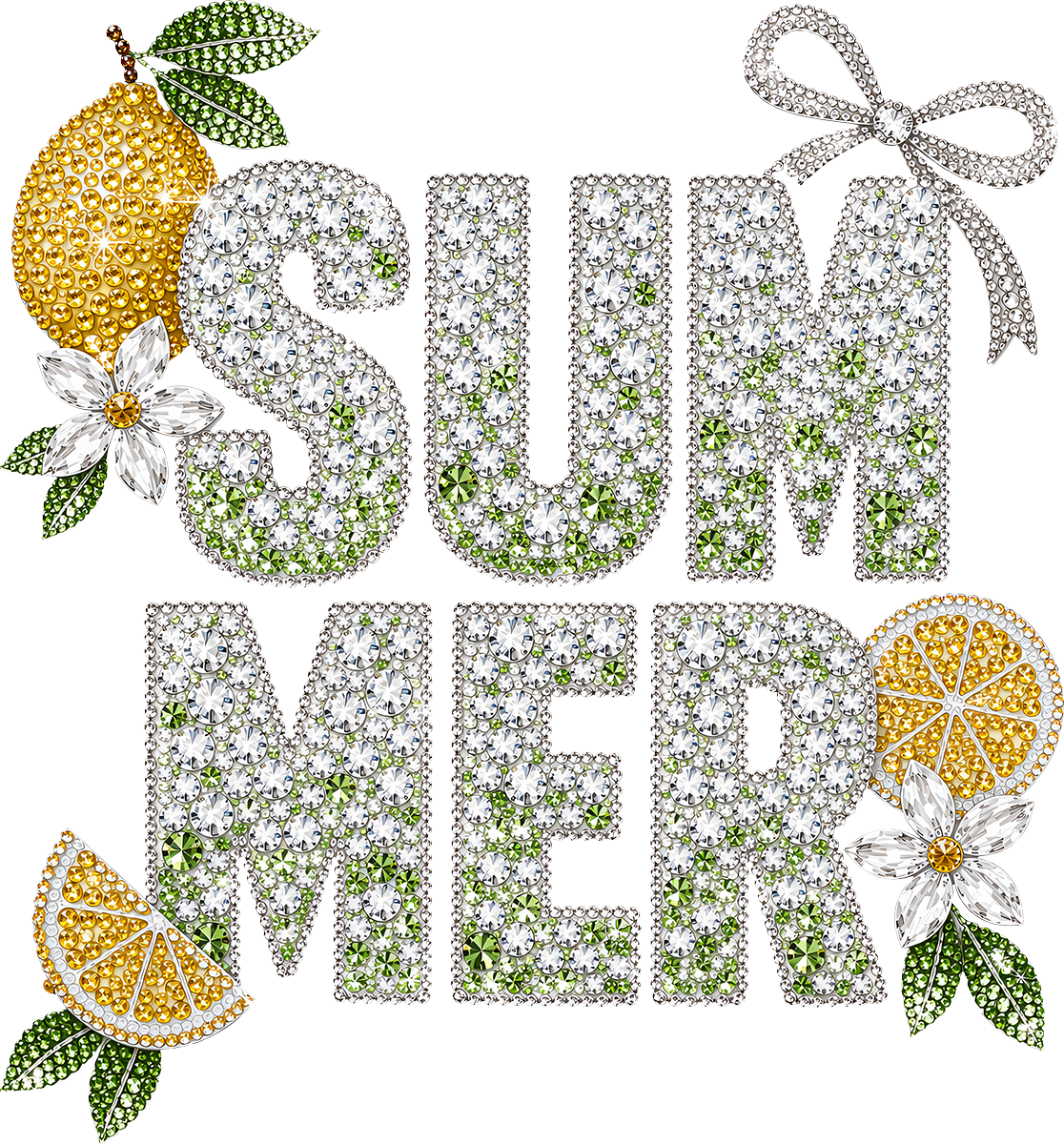 DTF Transfer – Gem Summer Lemons Multi Sizes (SM-SC004)