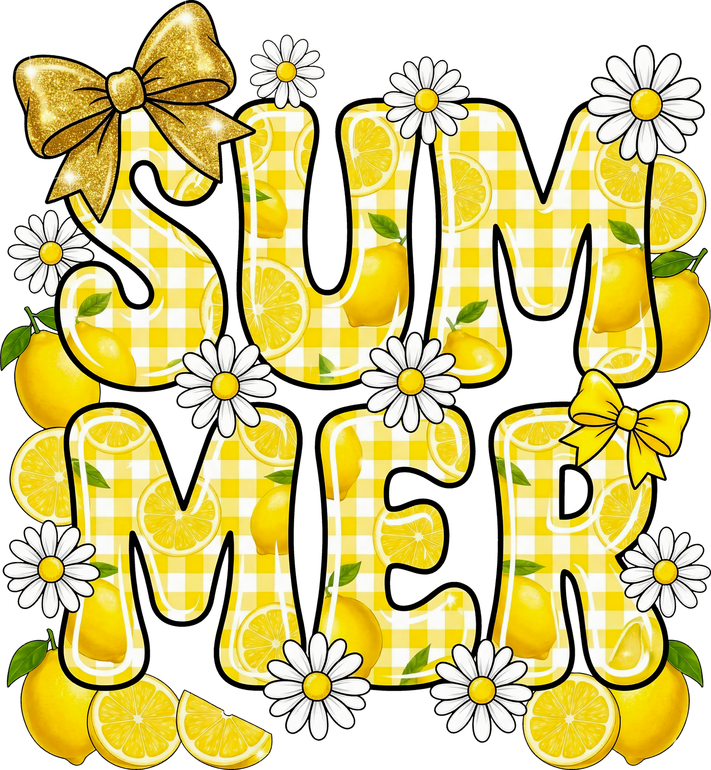 DTF Transfer – Summer Lemons Multi Sizes (SM-TX002)
