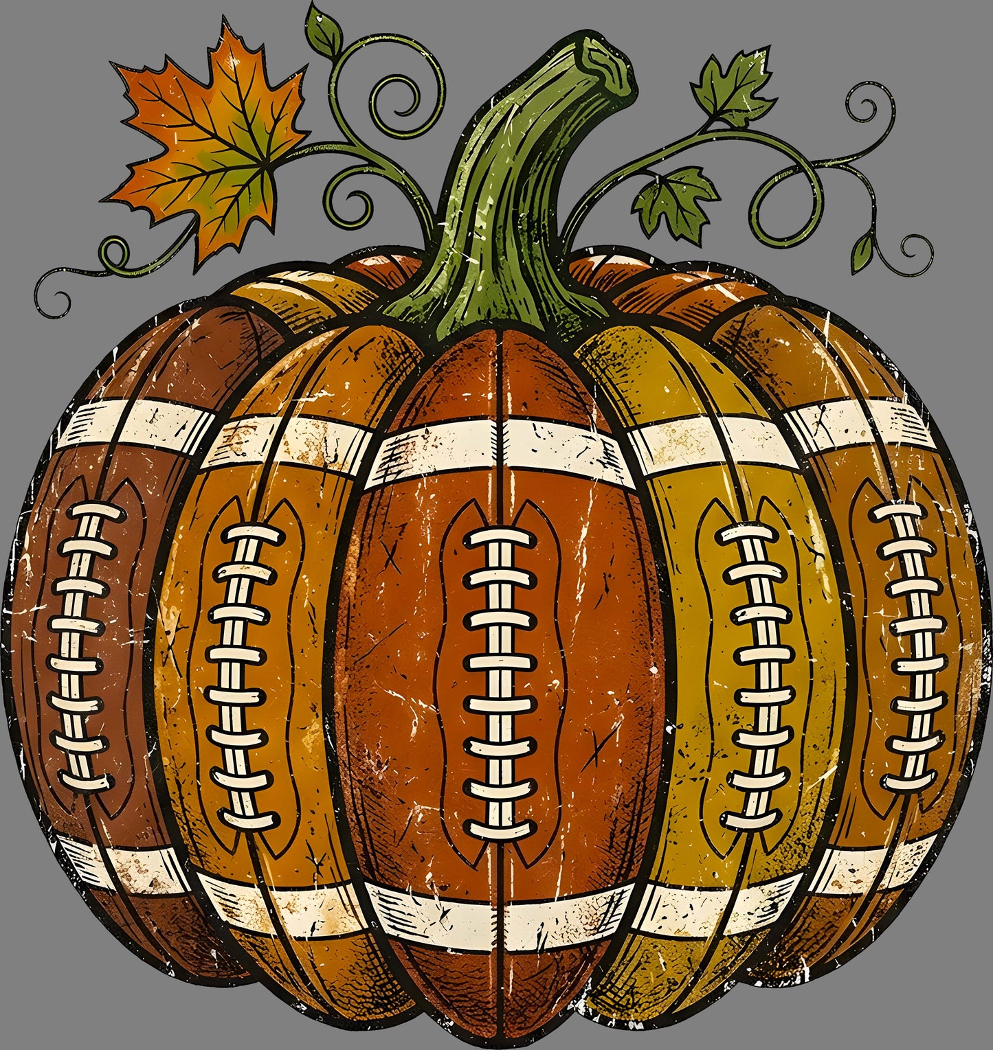 DTF Transfer – Football Pumpkin Multi Sizes (SP-FT002)