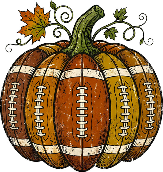 DTF Transfer – Football Pumpkin Multi Sizes (SP-FT002)