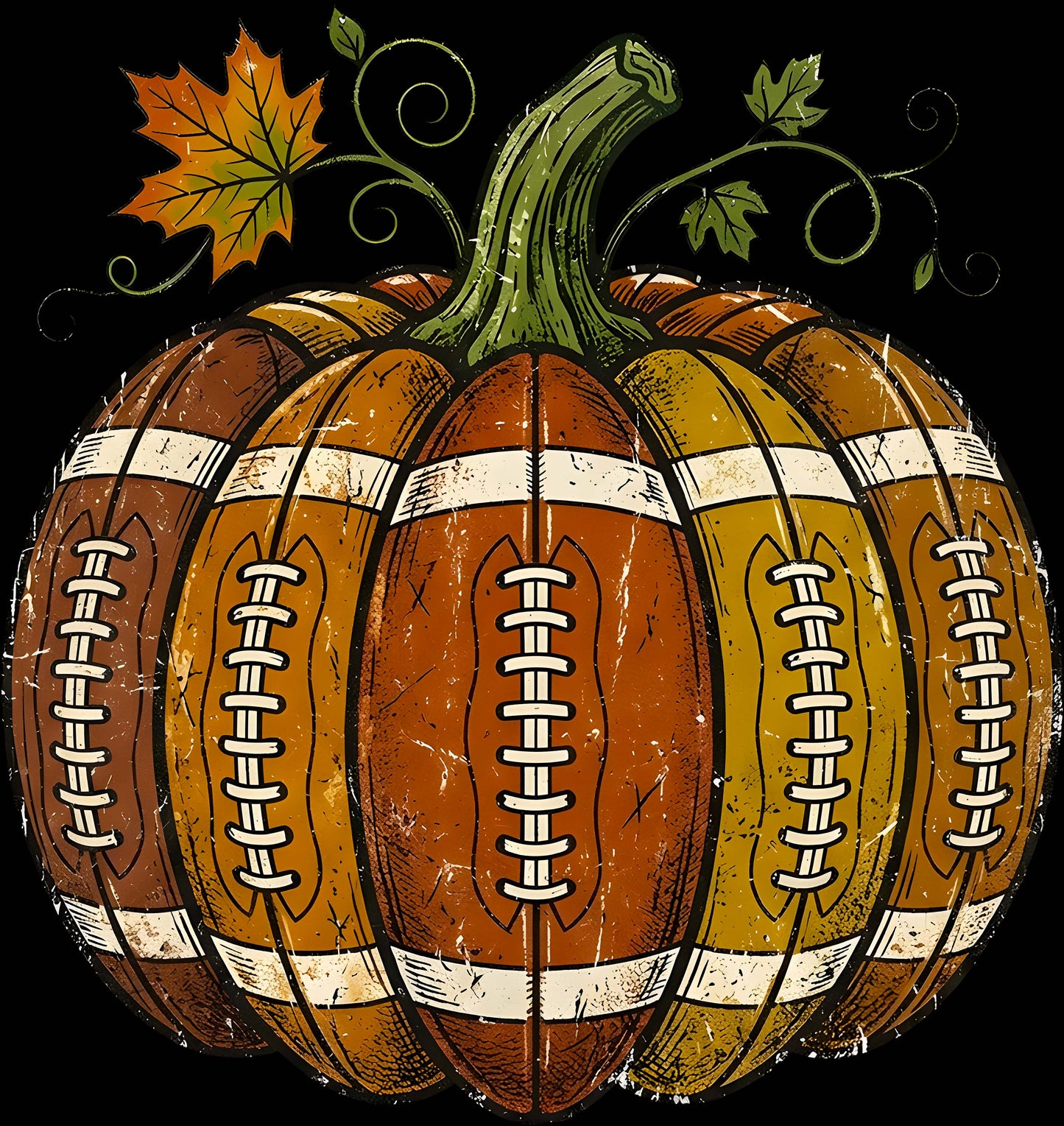 DTF Transfer – Football Pumpkin Multi Sizes (SP-FT002)