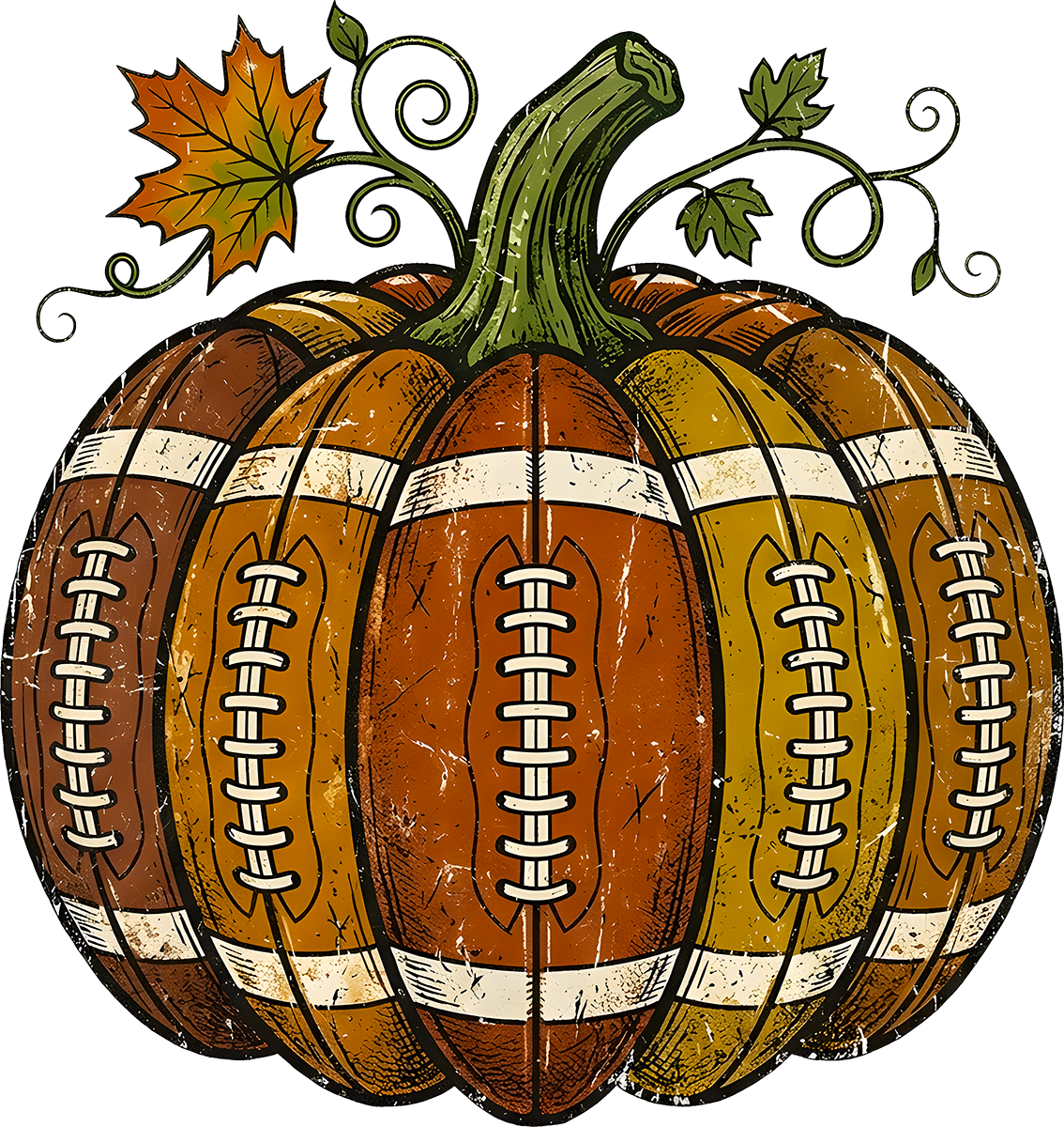 DTF Transfer – Football Pumpkin Multi Sizes (SP-FT002)