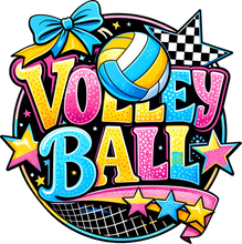 Load image into Gallery viewer, DTF Transfer – Volleyball Bright Multi Sizes (SP-VB001)
