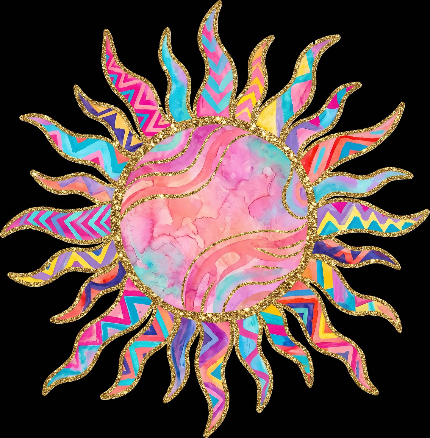 DTF Transfer – Boho Sun Multi Sizes (SU-MI001)