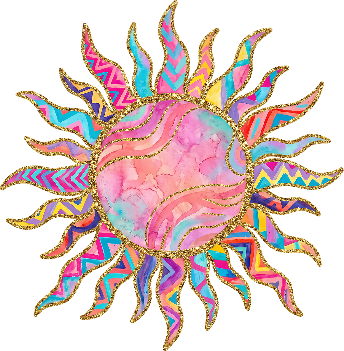 DTF Transfer – Boho Sun Multi Sizes (SU-MI001)