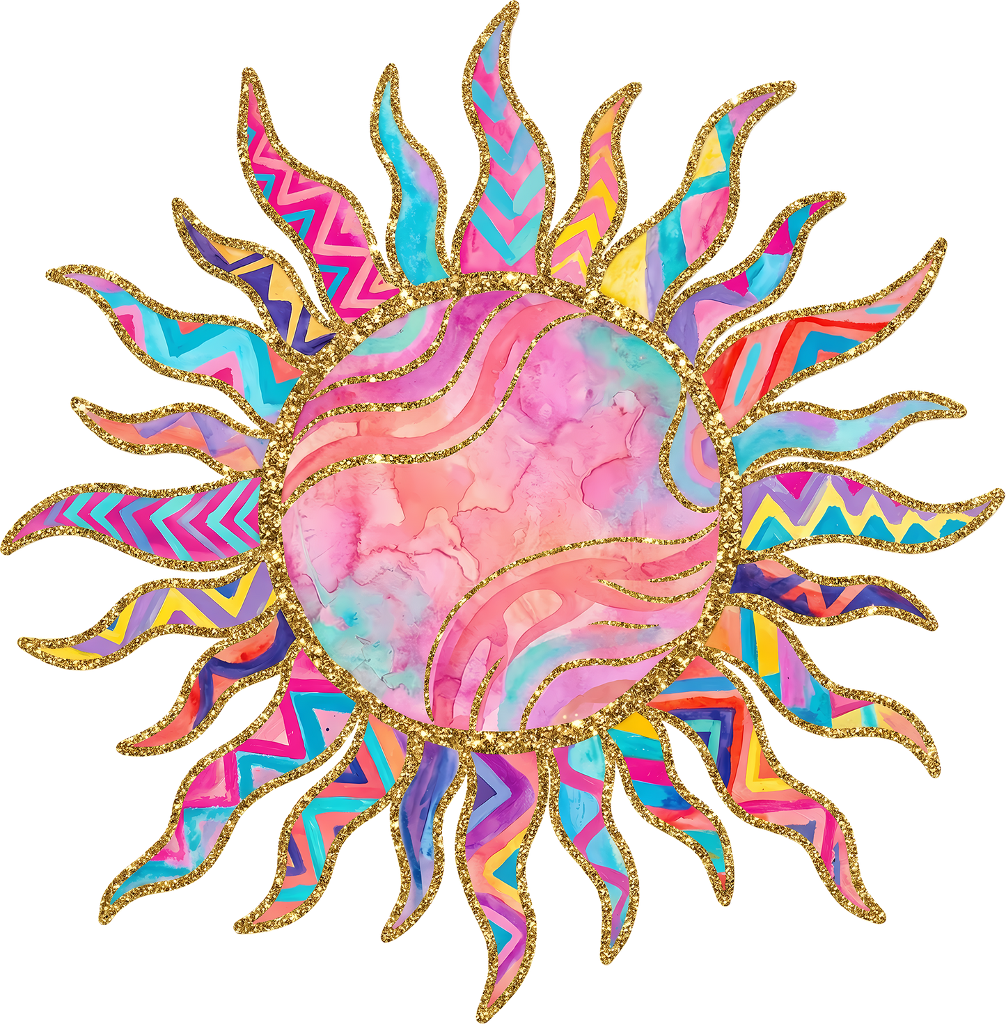 DTF Transfer – Boho Sun Multi Sizes (SU-MI001)