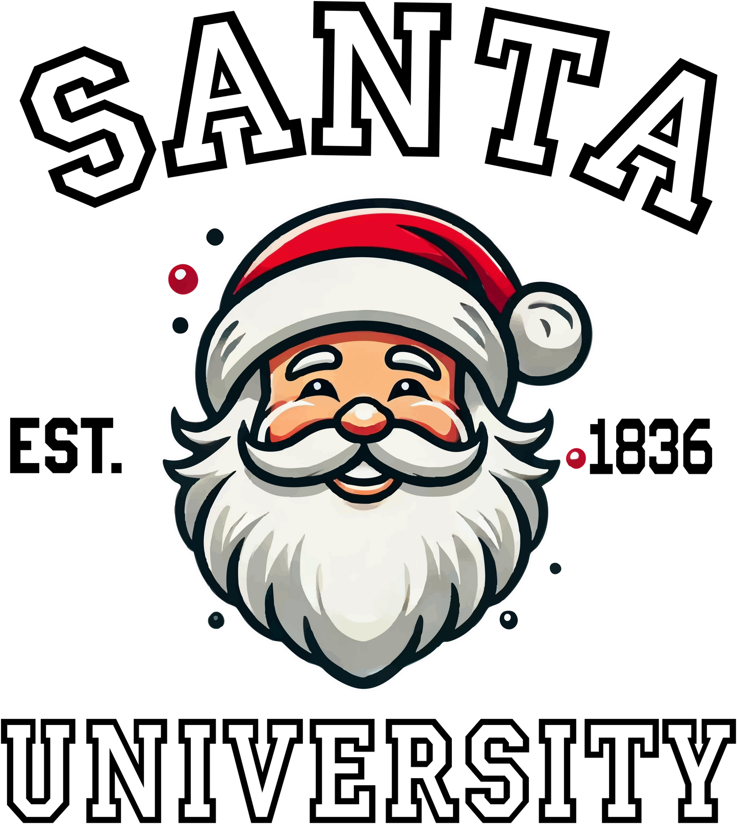 DTF Transfer – 11" Wide Santa University