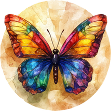Load image into Gallery viewer, DTF Transfer – Butterfly Watercolor Multi Sizes (IN-BF001)
