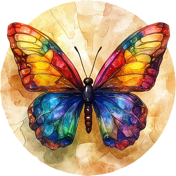 DTF Transfer – Butterfly Watercolor Multi Sizes (IN-BF001)