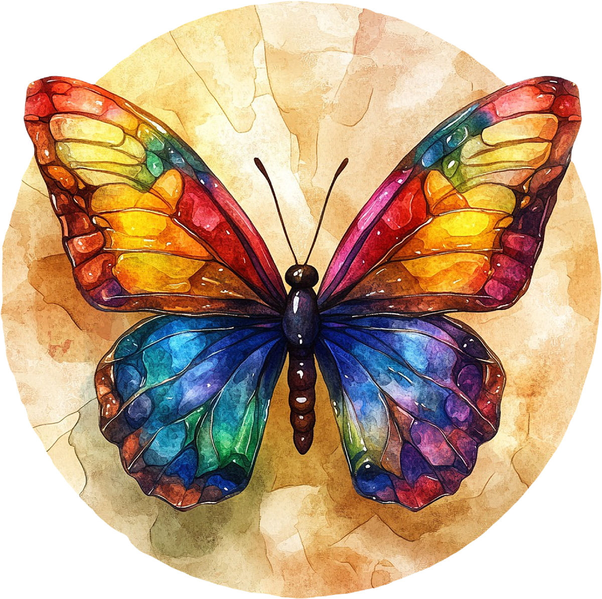DTF Transfer – Butterfly Watercolor Multi Sizes (IN-BF001)