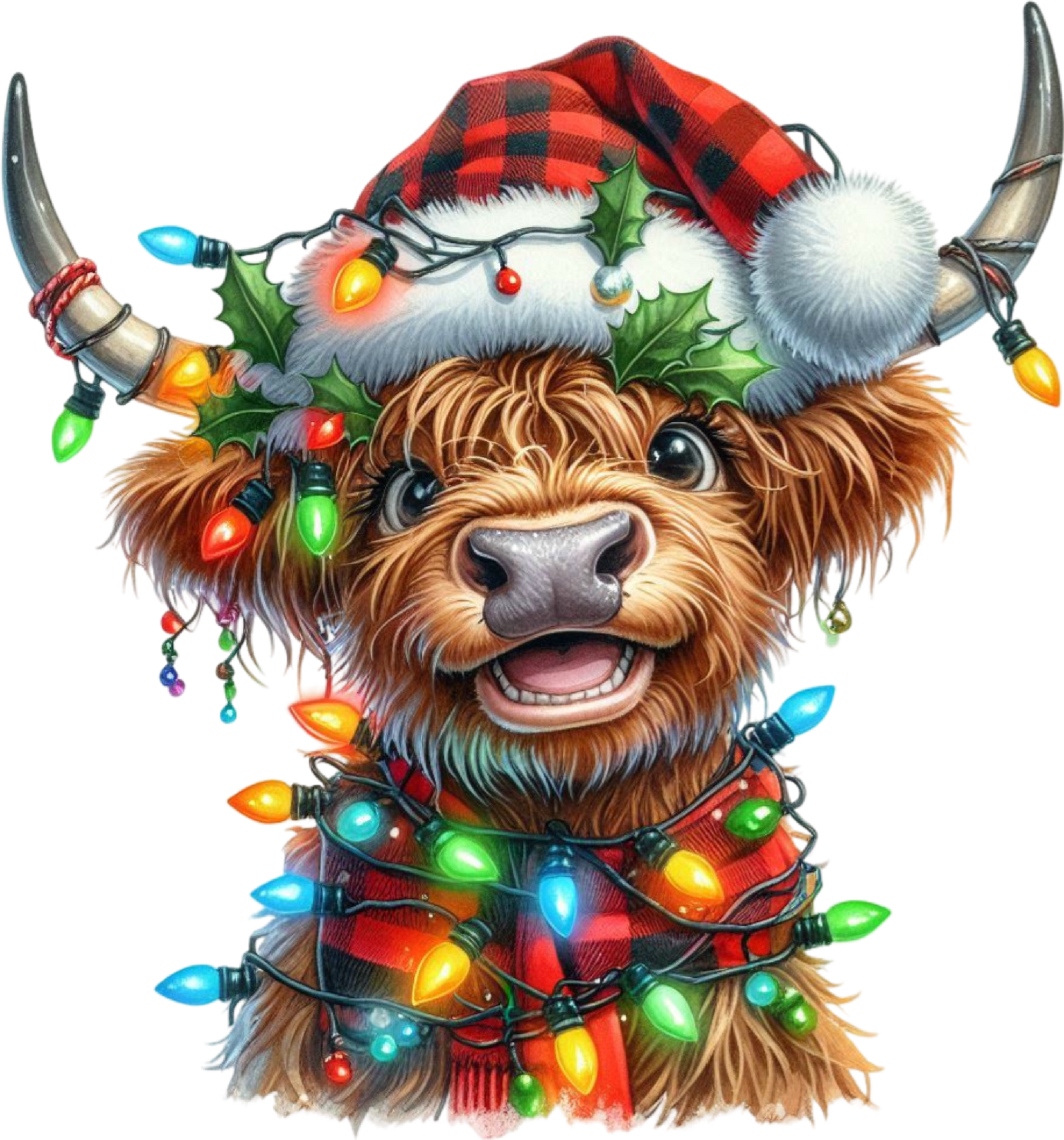 DTF Transfer – Xmas Cow Multi Sizes (CM-CW002)