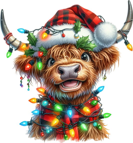 DTF Transfer – Xmas Cow Multi Sizes