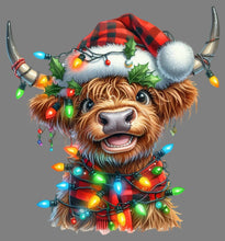 Load image into Gallery viewer, DTF Transfer – Xmas Cow Multi Sizes
