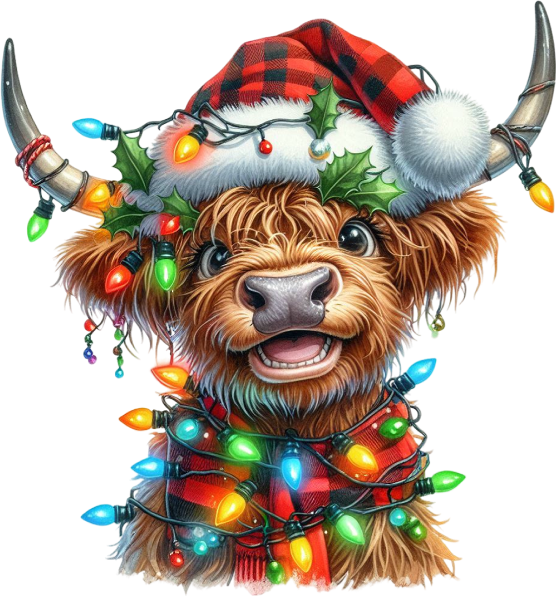 DTF Transfer – Xmas Cow Multi Sizes (CM-CW002)