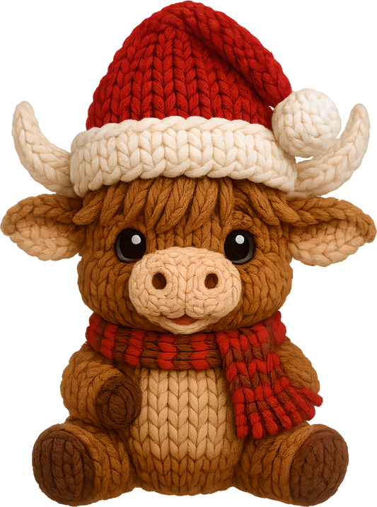 DTF Transfer – Yarn Cow B Multi Sizes