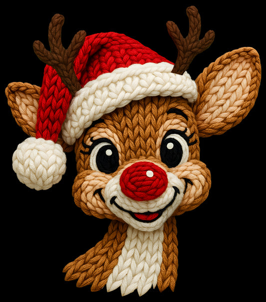 DTF Transfer – Yarn Deer Multi Sizes (CM-RD001)