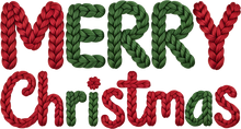 Load image into Gallery viewer, DTF Transfer – Yarn Merry Christmas Multi Sizes
